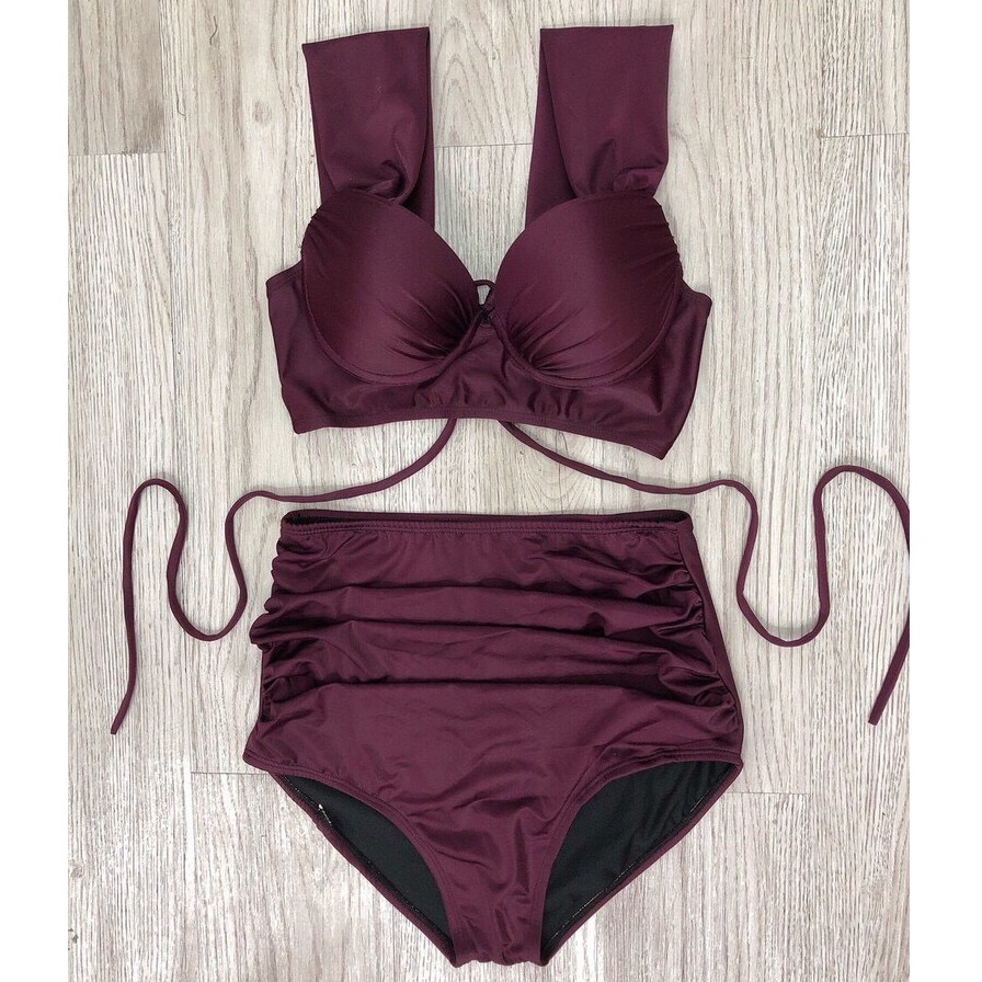 BIKINI Áo Gọng Cúp Ngực Tay Vuông Quần Nhún - BIKINISTORE | BigBuy360 - bigbuy360.vn