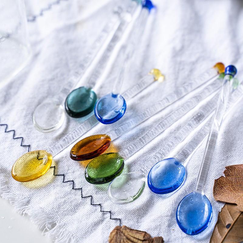 Stirring spoon long handle dessert candy color teaspoon beverage tableware coffee stirring rod