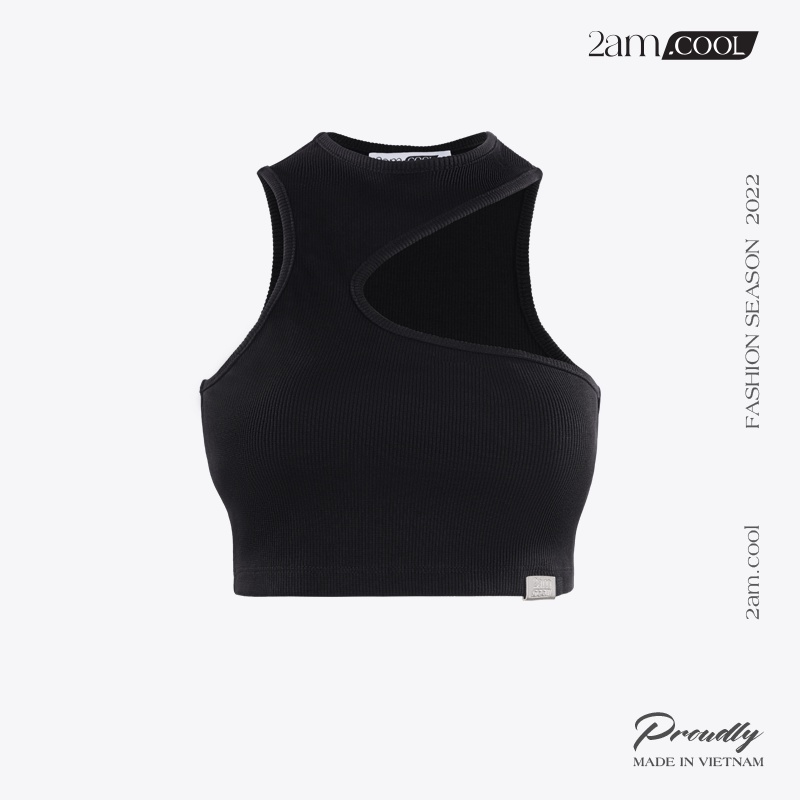 Áo Thun Croptop Nữ Xẻ Vai Chất Liệu Dày Dặn Thời Trang Cao Cấp 2AM
