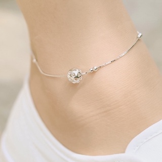 Lắc chân bạc charm mini ball