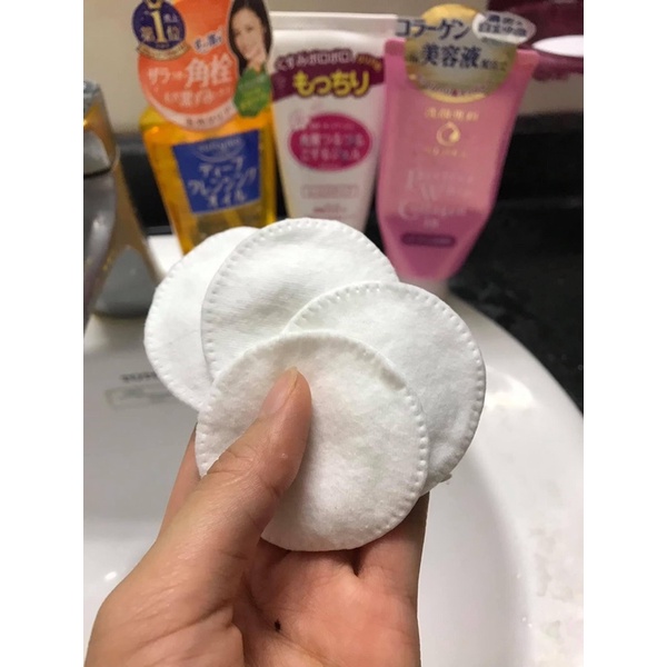 Bông tẩy trang 120 miếng Linteo 100% Cotton mềm mại không xơ bông