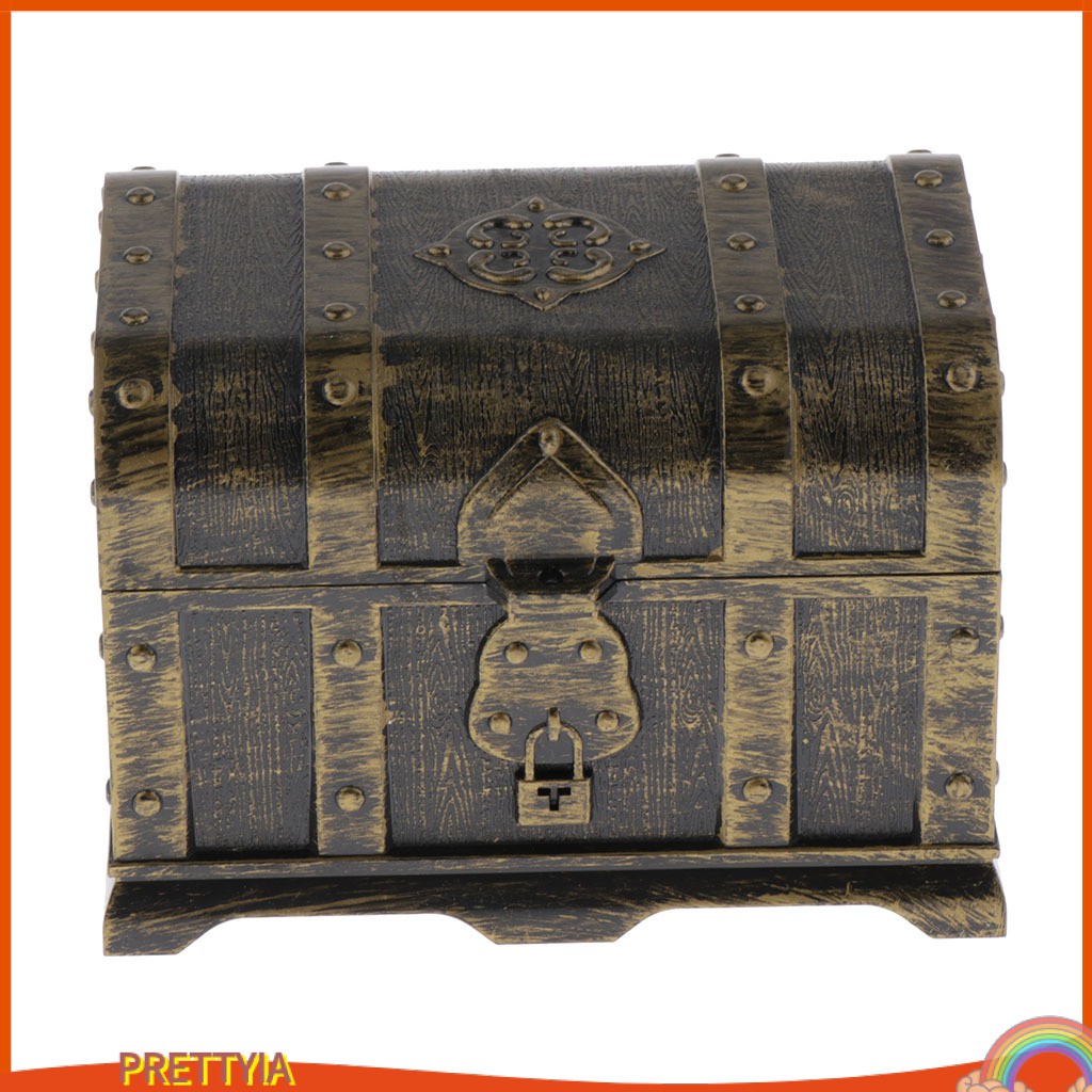 Hộp Đồ Chơi Kho Báu Cướp Biển Màu Sắc Cổ Điển Dành Cho Trẻ Em