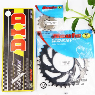 [Ex135] Nhông dĩa Recto và sên phốt TFX đen DID 428VIX cho xe Exciter 135 2005-2011