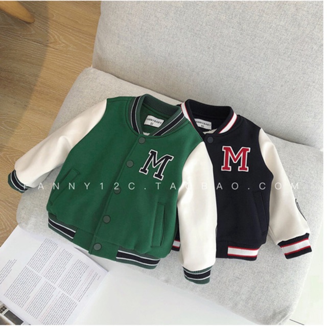 Áo bomber nỉ 2 màu xanh và đen