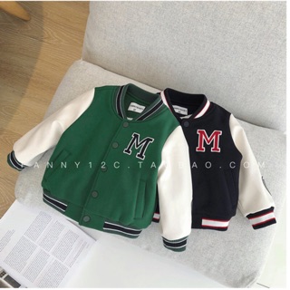 Áo bomber nỉ 2 màu xanh và đen