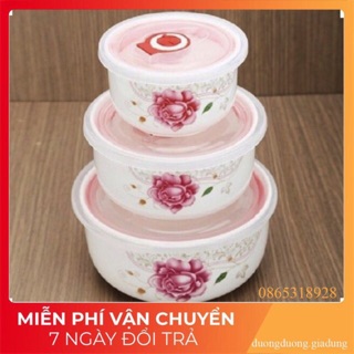 Bộ bát sứ nắp hút chân không