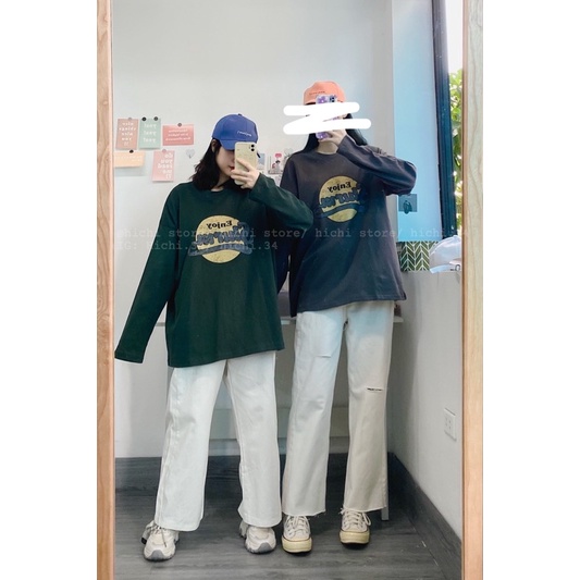 áo thun dài tay thu đông vintage unisex hichi