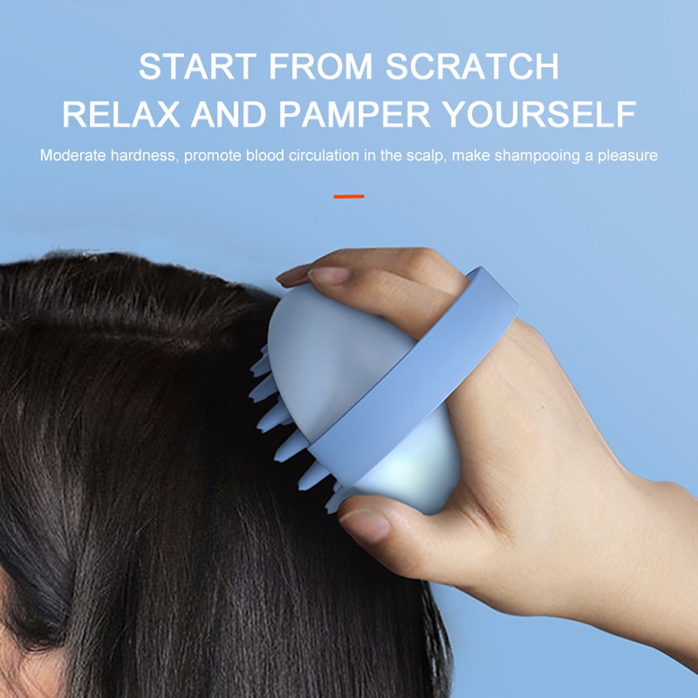 (Hàng Mới Về) Bàn Chải Silicone Mát Xa Da Đầu Tẩy Tế Bào Chết Đa Năng