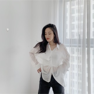 áo sơ mi basic lưng xẻ buộc nơ SA330 1994closet