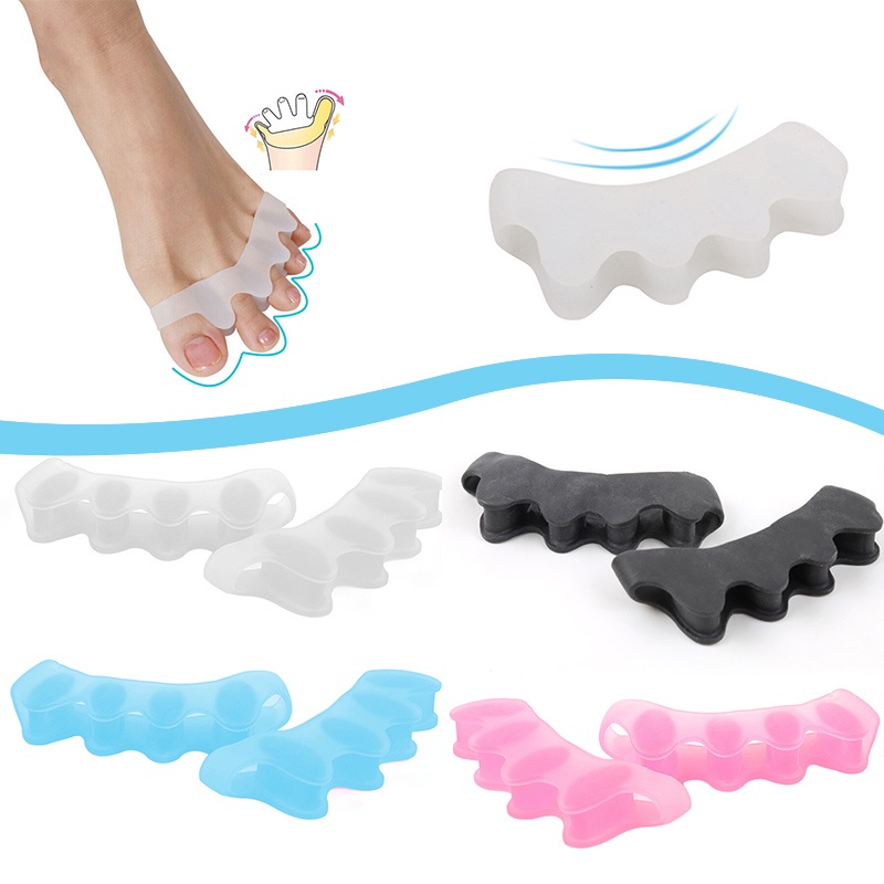 Cặp Dụng Cụ Tách Ngón Chân Bằng Silicone Giúp Chỉnh Hình Và Làm Thẳng Ngón Chân Cái