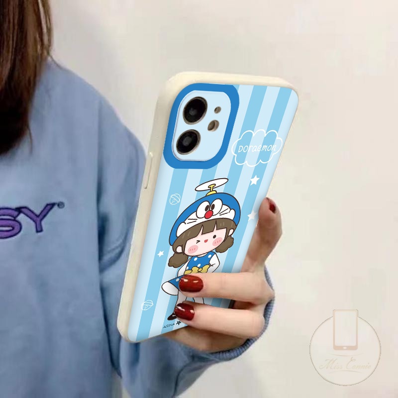 Ốp Lưng IPHONE Doremon Girl So Cute vuông cạnh ốp iphone 11 PRO MAX 11 13 12 pro max 6 6S 7 8 PLUS X XS MAX XR