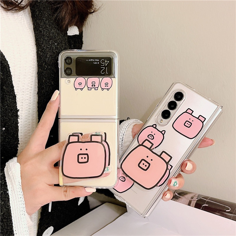 Ốp Điện Thoại PC Cứng Trong Suốt Chống Sốc Cho Samsung Galaxy Z Flip 4 5G Z Flip 3 Z Flod 3