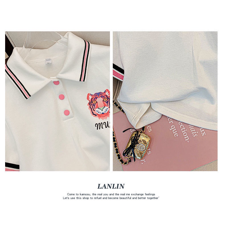 Set đồ 2 mảnh gồm áo thun polo và chân váy thời trang mùa hè cho nữ (có bán lẻ)