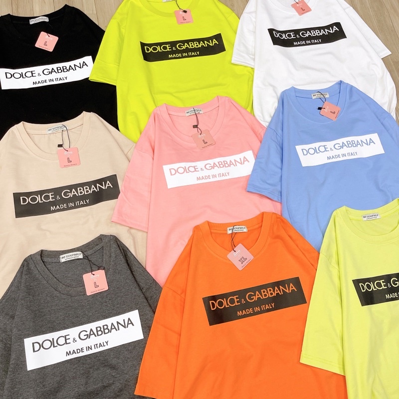 Áo Thun PHÔNG UNISEX LOGO CHỮ DOLCE - Hình chụp thật