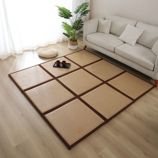   Tùy chỉnh tatami  Thảm phòng khách khâu tatami Thảm trải bàn trà mây Nhật Bản mùa hè giường trẻ em thảm bò Permaidani tatami dijahit tikar jerami ruang tamu 
