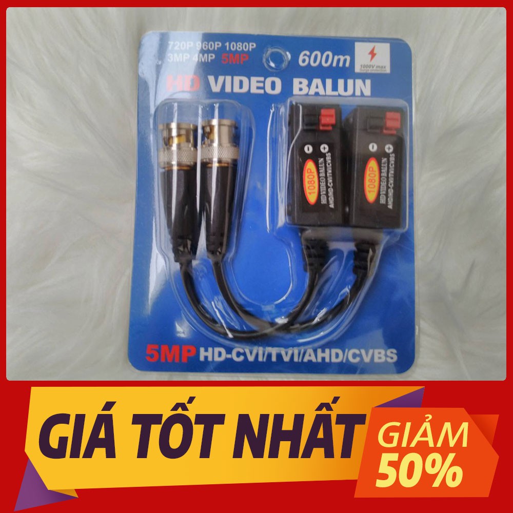 Balun bấm 5MP đỏ đen( loại tốt ) chuyên dùng cho camera giá rẻ