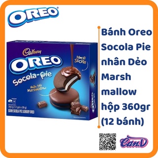 Bánh oreo socola pie nhân dẻo marshmallow hộp 180gr - 360gr