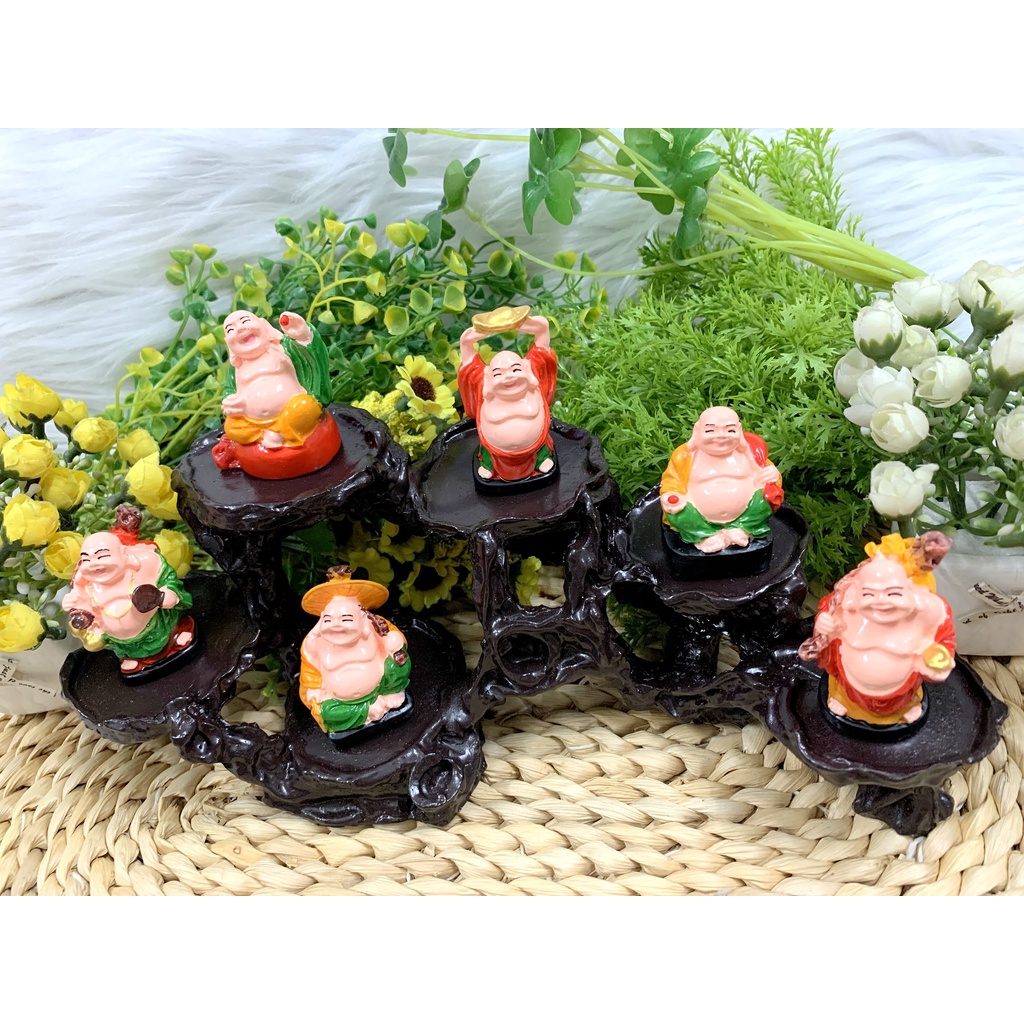 Đế để tượng kèm 6 tượng phật Bồ Tát Di Lạc Hoan Hỉ Tài Lộc