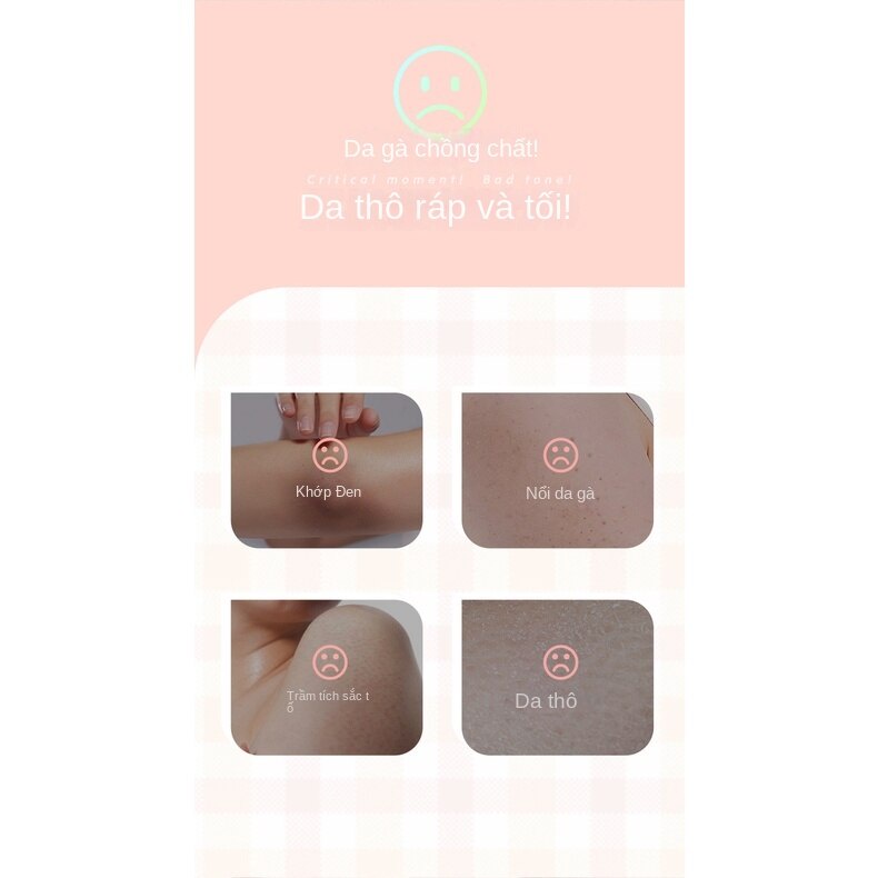 Kem tẩy tế bào chết cơ thể có vị đào, tẩy tế bào chết, làm trắng da, làm sạch và giữ ẩm Dch512