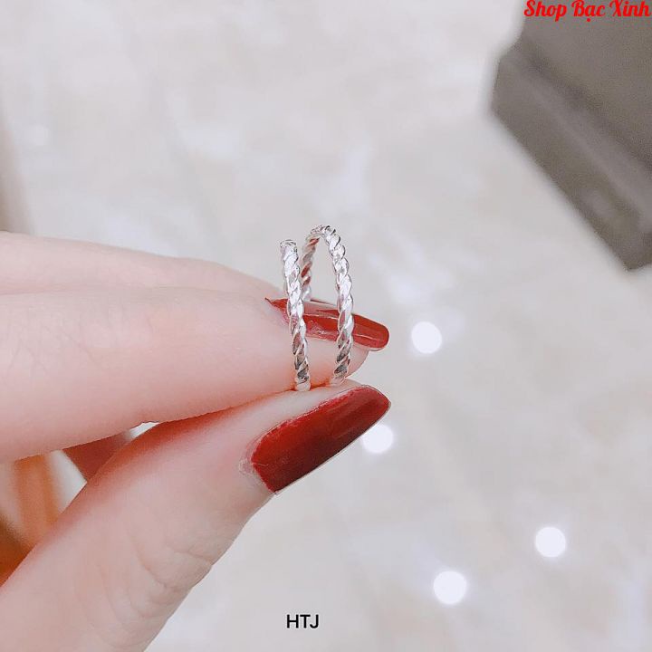 Nhẫn xoắn bạc ta ⚡ GIÁ TỐT NHẤT ⚡ nhẫn xoăn bạc nguyên chất thiết kết tỉ mỉ, tinh xảo.