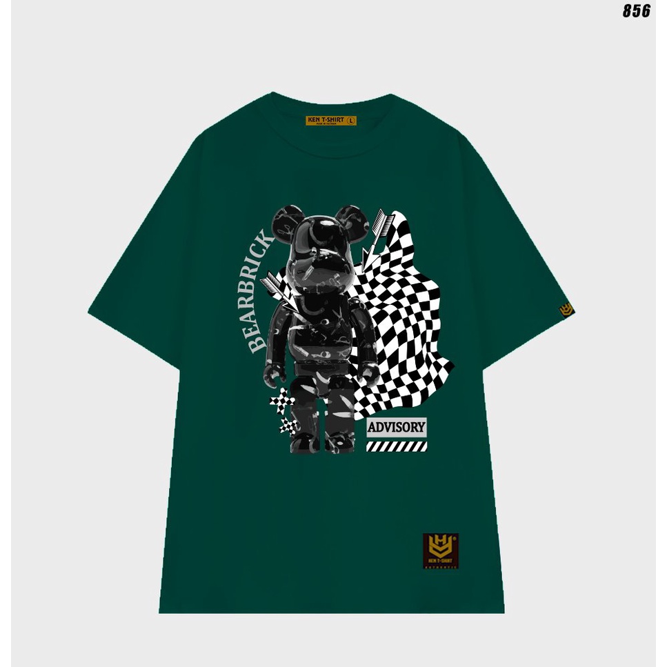 Áo thun nam nữ tay lỡ unisex form rộng Gấu Bear Brick Caro 856.