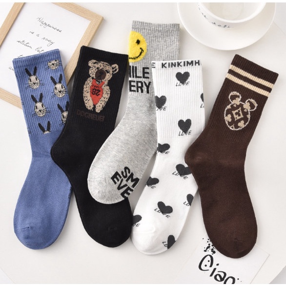 Vớ Tất hình Gấu cao cổ Nam Nữ siêu dễ thương và xinh xắn