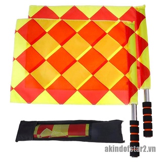 Bộ 2 cờ trọng tài bóng đá kèm túi đựng tiện lợi