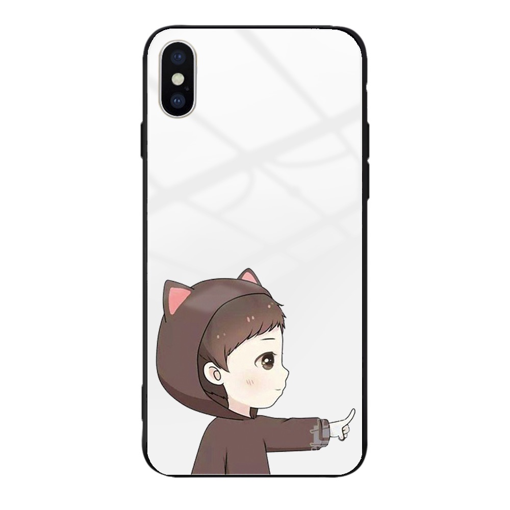 Ốp lưng cặp đôi nhìn nhau âu yếm cho iphone 6 s plus 7 8 plus Xr X s max 11 11 pro max 12 mini 12 pro max Se2