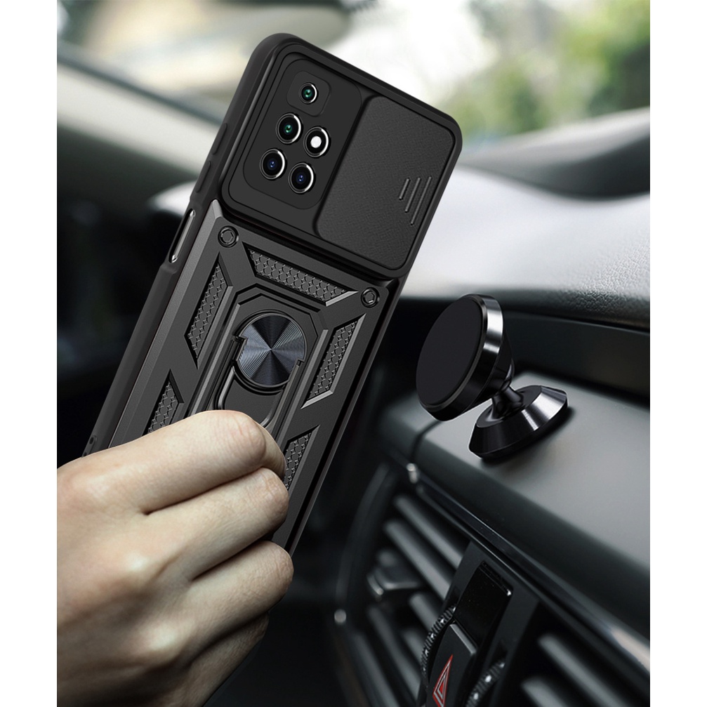 Ốp Điện Thoại Kiểu Giáp Chống Sốc Có Chân Đế Xoay Cho Xiaomi poco x3 11T 11 lite 12 pro 12x 4G 5G NFC
