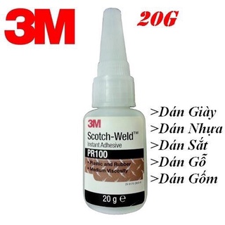 Keo siêu dính đa năng 3m pr100 dán sắt ,dán nhựa ,dán giày 20g