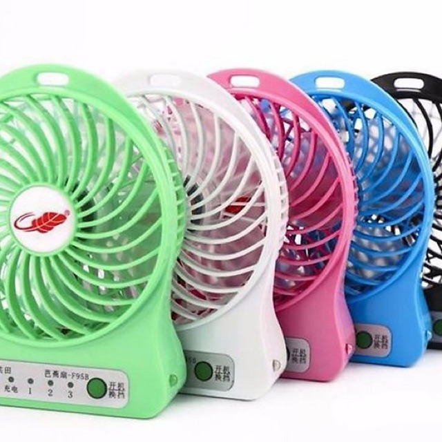 Quạt mini 3 tốc độ cực mát kèm pin sạc(Giao Màu Ngẫu Nhiên)