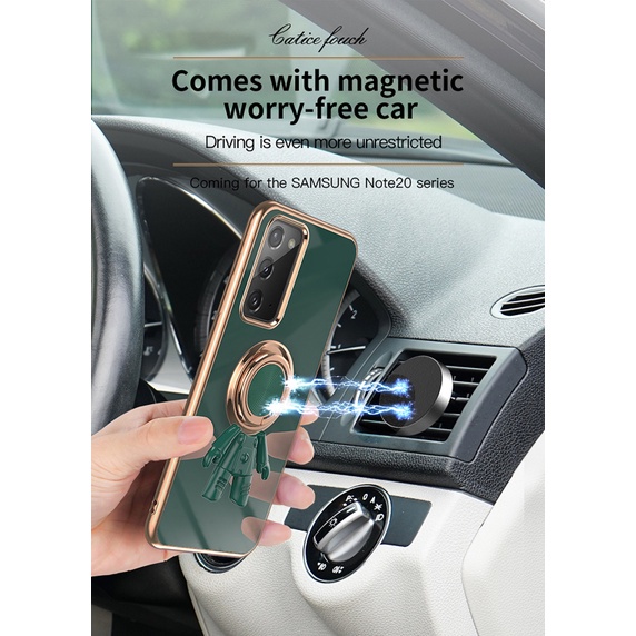 Ốp Điện Thoại Chống Sốc Màu Trơn Họa Tiết Phi Hành Gia Cho Samsung Galaxy Note 20 Ultra Note20+