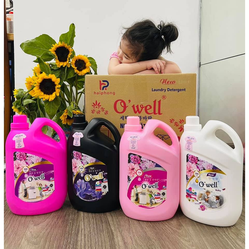 Nước giặt xả OWELL 5 trong 1 HƯƠNG NGÀN HOA- HƯƠNG GIÓ XUÂN- HƯƠNG GIÓ BIỂN- HƯƠNG ĐAM MÊ 3.5L