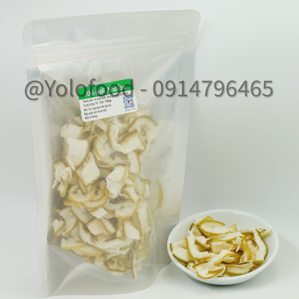 Bưởi vỏ sấy lạnh 50g [Khô bưởi lạnh nhà (máy) làm]