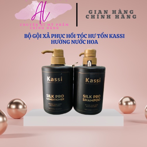 BỘ DẦU GỘI VÀ XẢ PHỤC HỒI TÓC HƯ TỔN KASSI SILK PRO 500MLx2