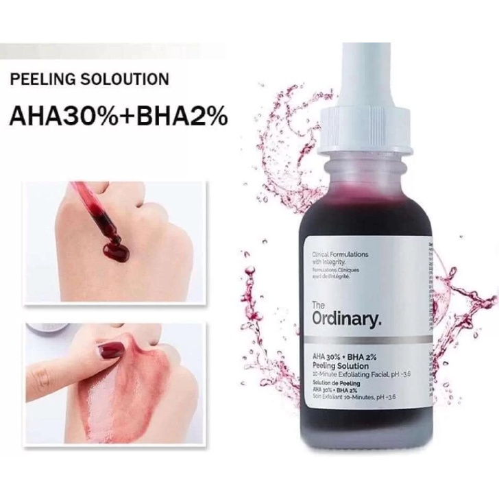 Tinh Chất The Ordinary AHA 30% + BHA 2% Peeling Solution 30ml Tẩy Tế Bào Chết Hóa Học