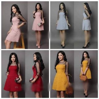 Đầm phối lưới xinh