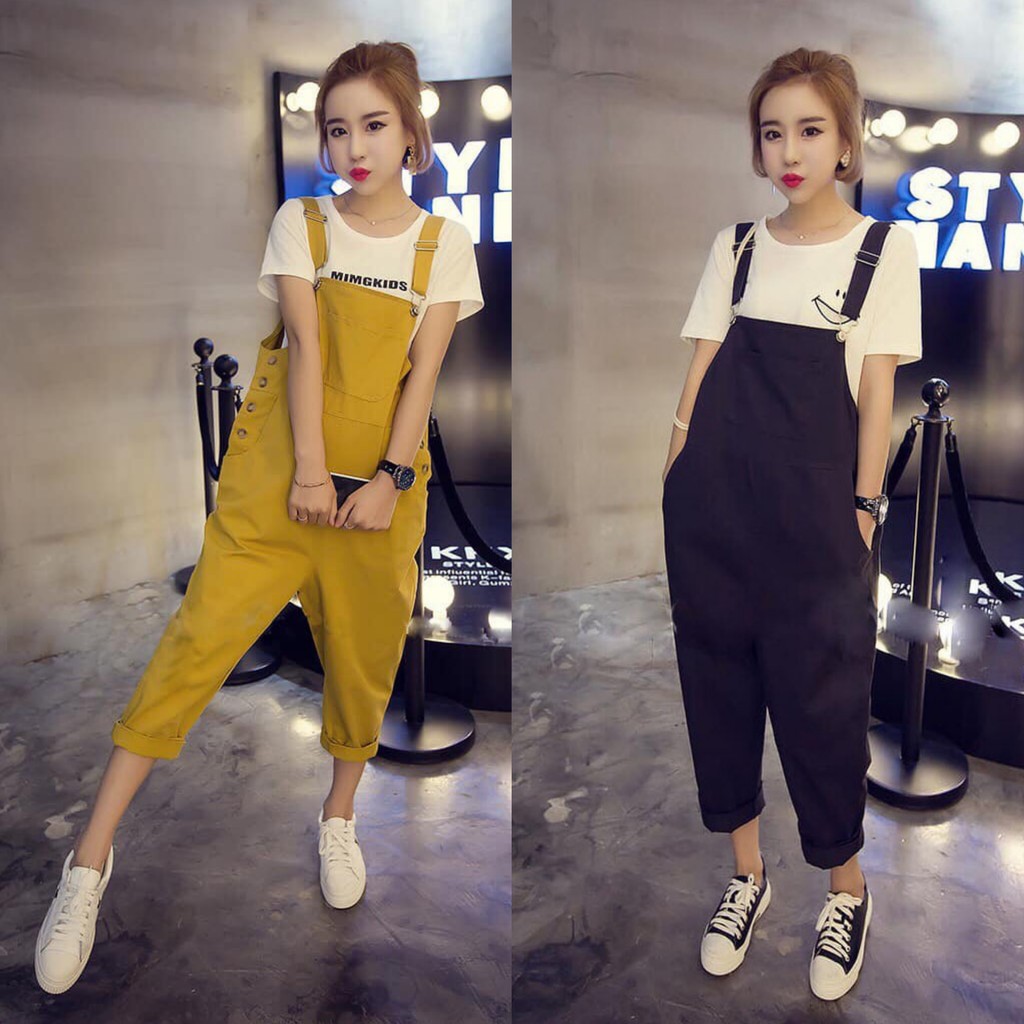 [50kg-75kg][Ảnh thật] Quần yếm kaki bigsize