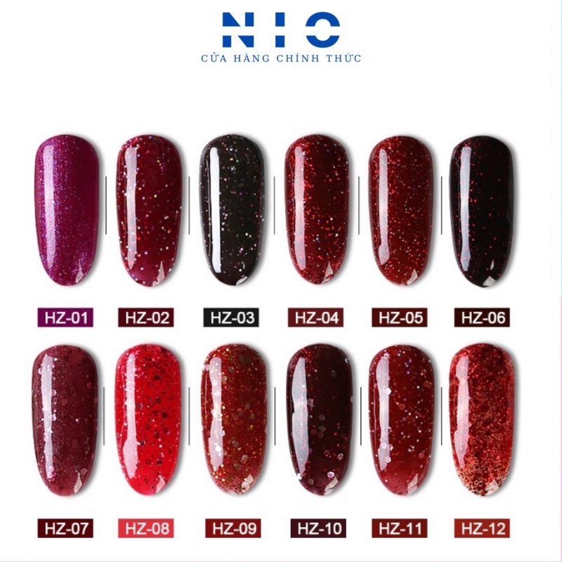 Sơn gel AS nhũ đỏ mã HZ ( chai đen )