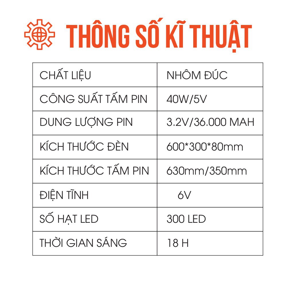 Đèn năng lượng mặt trời đường phố Army - VITI SMART công suất 300W