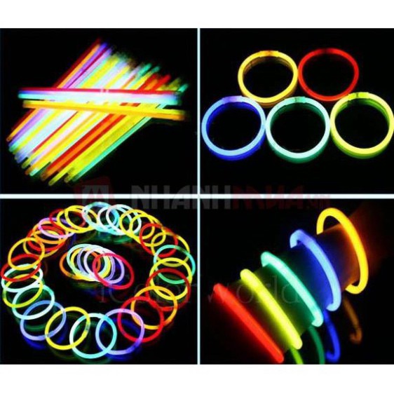 [FREE SHIP] Combo 100 Que Dạ Quang Glow Stick Phát Sáng Kèm 100 Đầu Nối