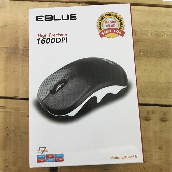 Chuột Mouse không dây EBLUE EMS816 Chính hãng (Có pin, 1xAA, Công tắc)