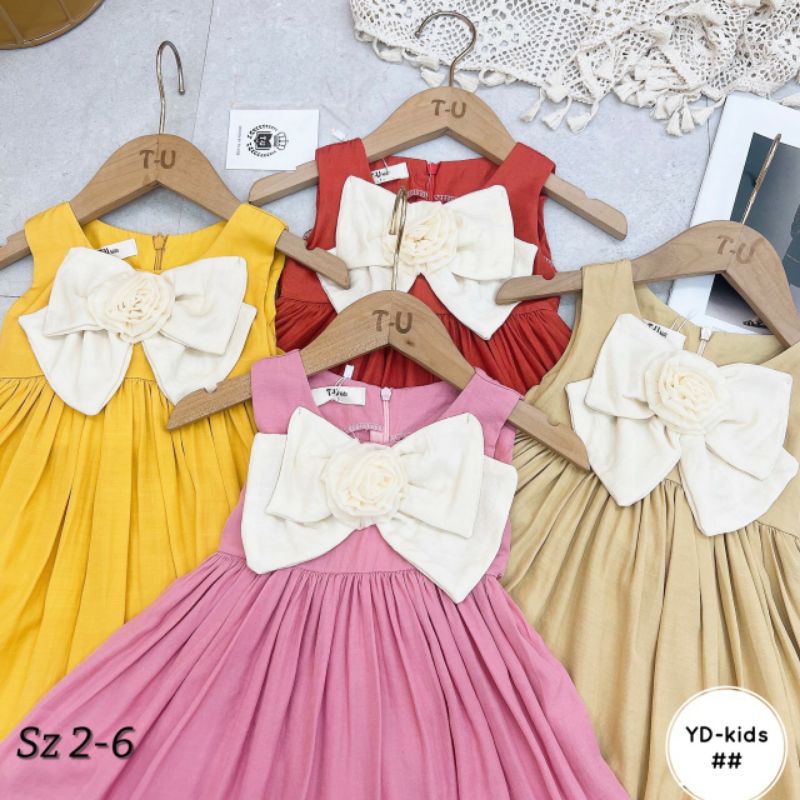Váy đũi tơ đuôi cá nơ to cho bé gái size đại (20-30kg)