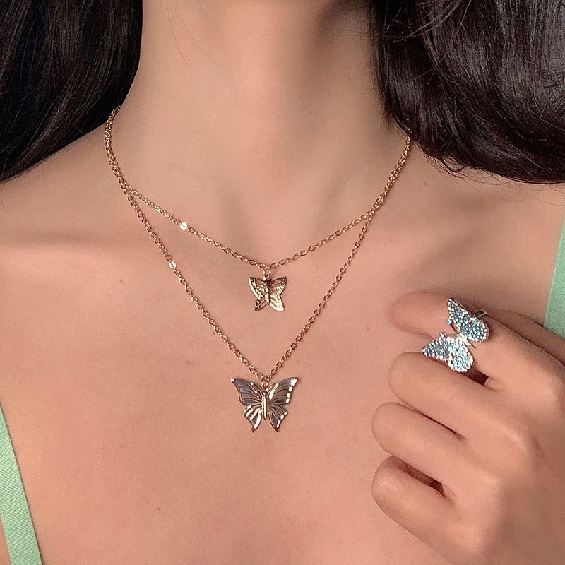 Dây chuyền nhiều lớp xỏ ngọc trai nhân tạo thời trang Hàn Quốc cho nữ