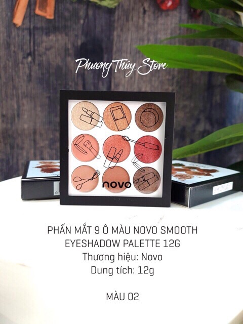 Phấn mắt Novo chính hãng màu siêu đẹp hạt phấn cao cấp