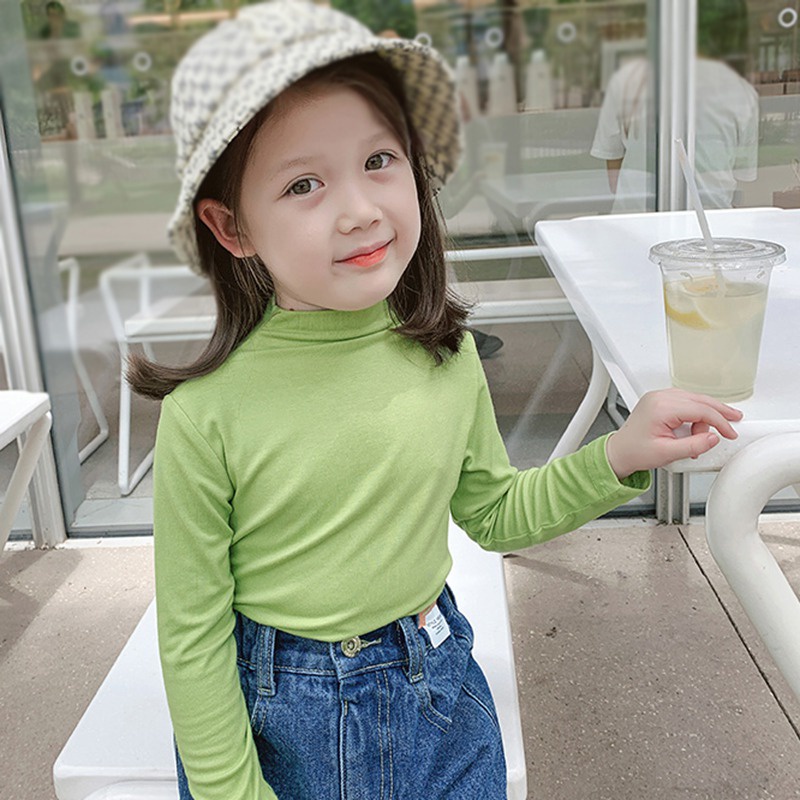 Áo thun cotton dài tay mềm mại cho bé gái 4-6 tuổi