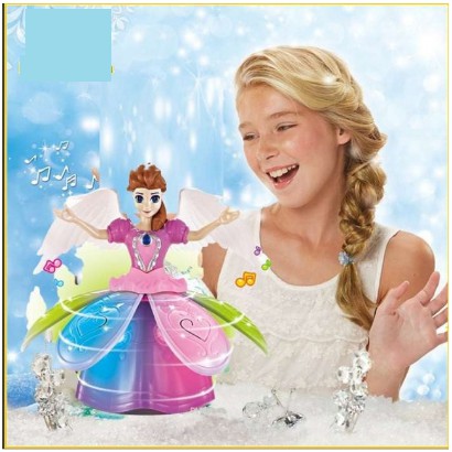 Đồ chơi Búp bê công chúa Elsa, Anna nhảy múa xoay tròn có nhạc và đèn cho bé yêu