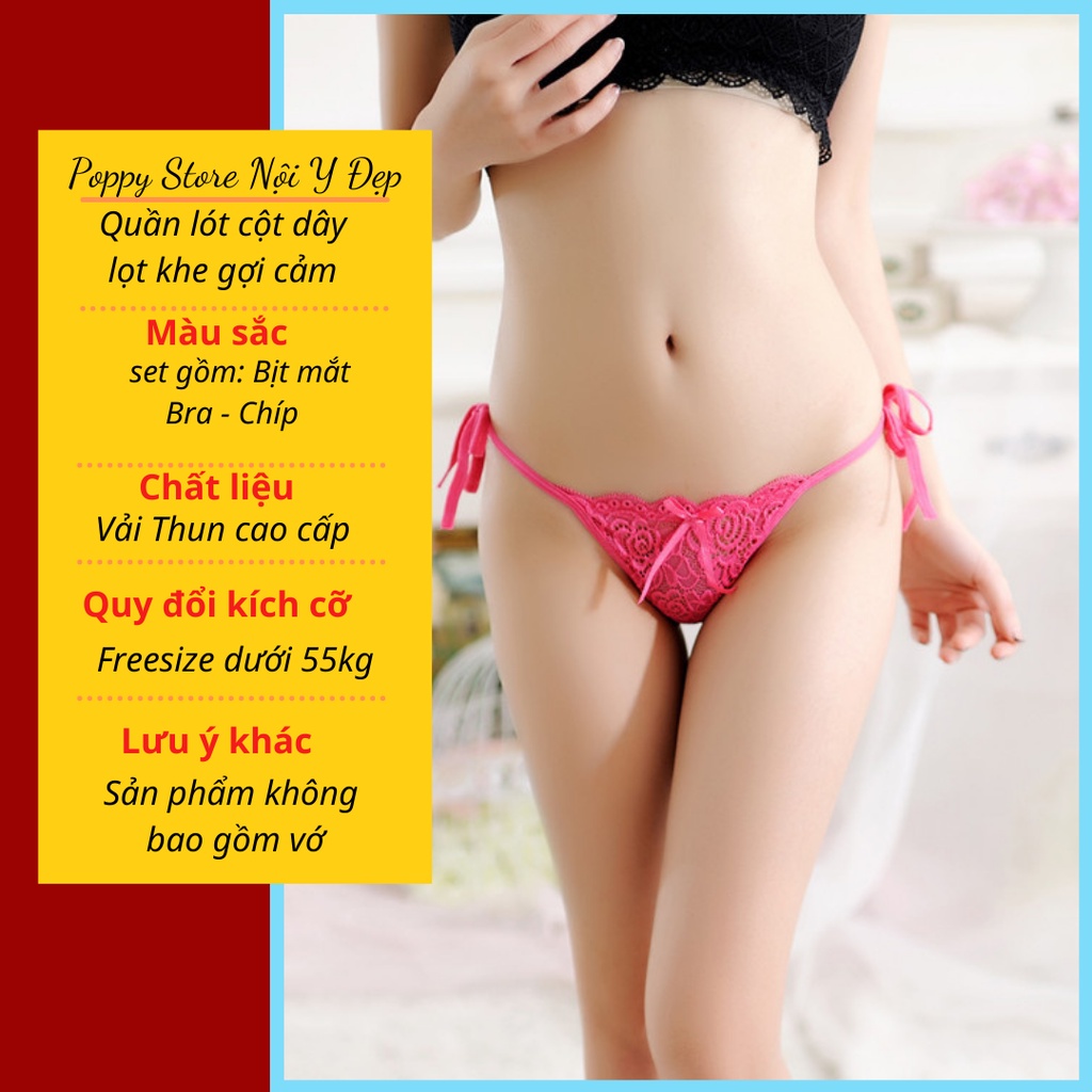 Quần lót cột dây - quần chip lọt khe nữ siêu sexy - quần xì gợi cảm freesize nhiều màu sắc, vải ren mềm mịn, thoáng mát.