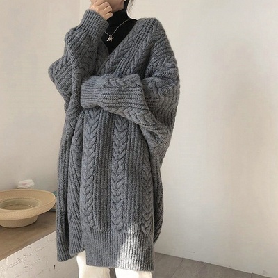 Áo khoác cardigan dệt kim dáng rộng thời trang trẻ trung