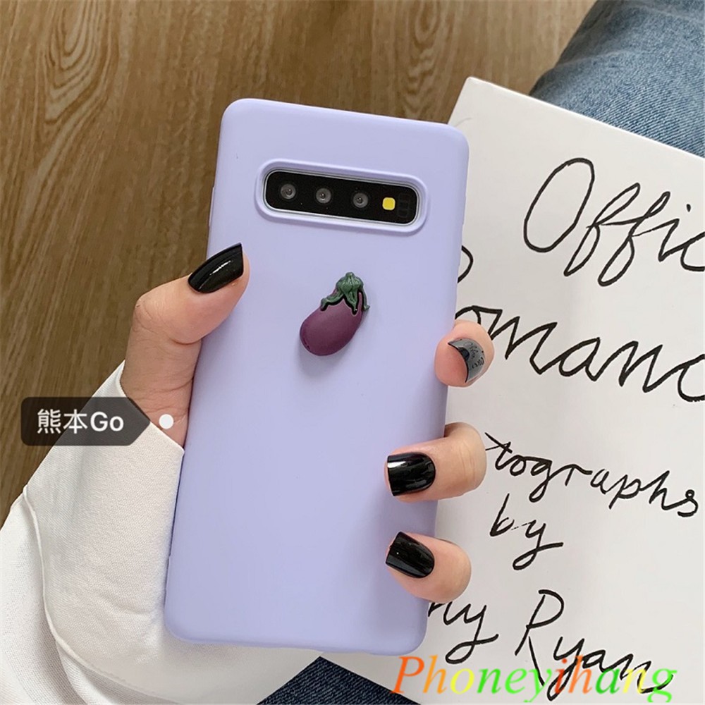 Ốp lưng dẻo hình quả cà tím/bơ/củ cải cho Xiaomi Mi 9T Max 3 Mix 3 2 2s Note 3 Redmi 6 6A